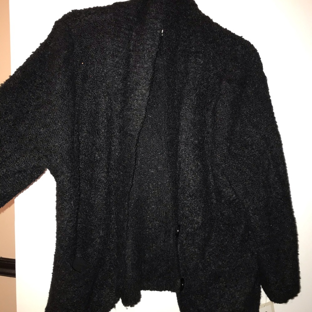 Soft Black Cardigan with Pockets
